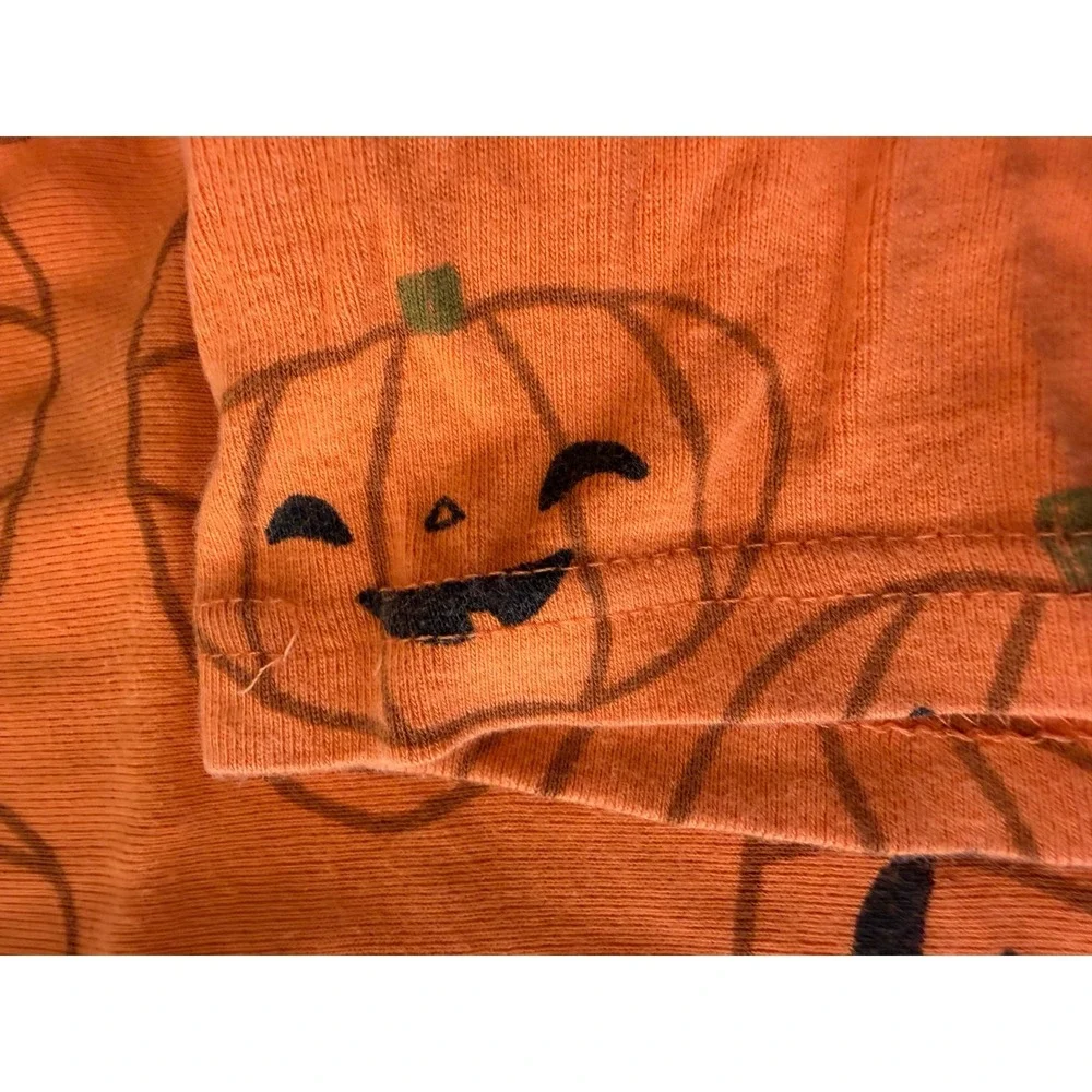 Carters Kids‎ Orange Pumpkin Jack-O-Lantern Halloween Pajama Set Size 6/6A